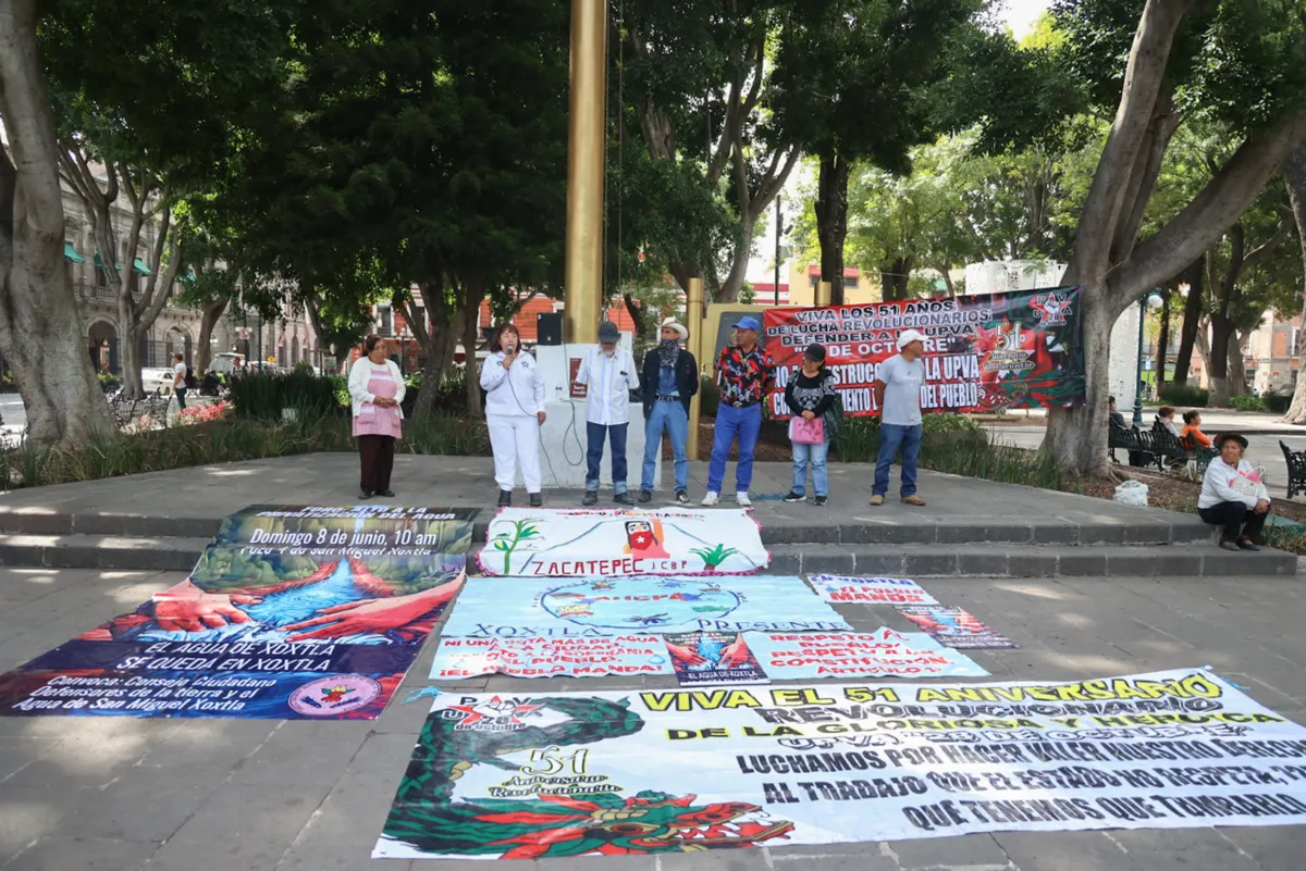 Habitantes de Xoxtla se levantan contra la privatización del agua: convocan foro y posibles bloqueos