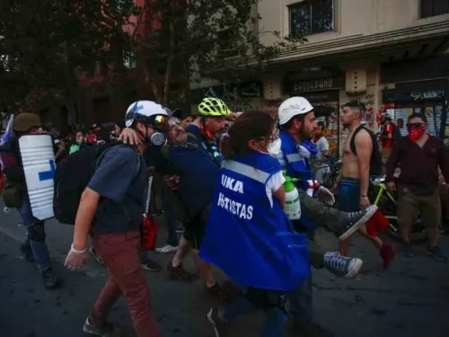 Estudiante queda ciego tras manifestaciones en Chile