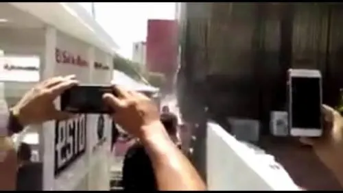 Confunden humo de aparato de aire acondicionado con incendio en el INE