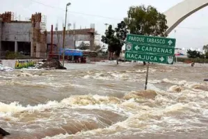 Primera inundación del año en Villahermosa