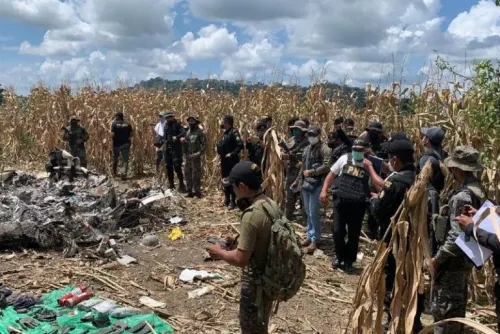 Mueren dos personas tras robar jet en Morelos y estrellarlo en Guatemala; transportaba drogas