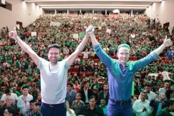 En Puebla, Manuel Velasco asegura que está creciendo en las encuestas