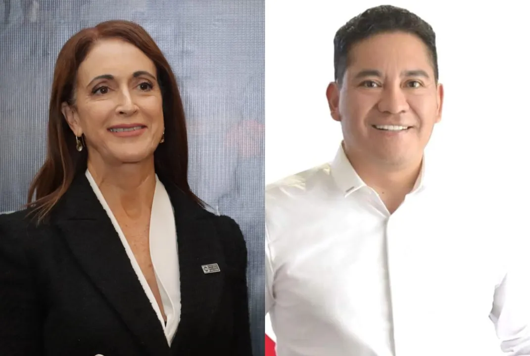 Augusta Díaz y Alberto Roa, dirigente estatal del PAN y excandidato del PT y Partido Verde, respectivamente