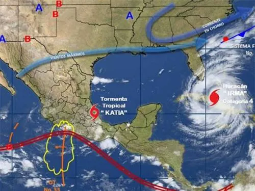 ‘Katia’ toca territorio poblano; se degrada a depresión tropical