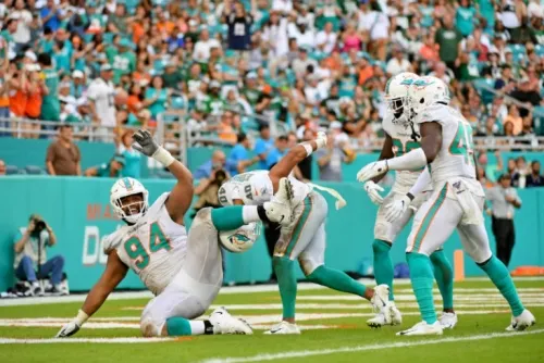 Delfines de Miami logran primer victoria de la temporada al vencer 26-18 a Jets de NY