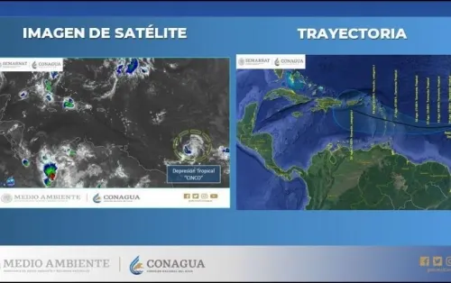 Se forma la depresión tropical número cinco en el Océano Atlántico