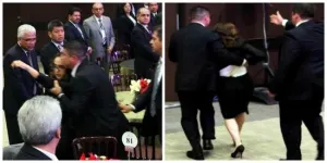 Pide a EPN ofrecer disculpas por Ayotzinapa y la expulsan de Expo Bancomer