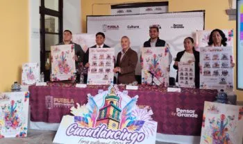 Presentan cartelera oficial de la Feria de Cuautlancingo 2026; Christian Nodal encabezará los conciertos