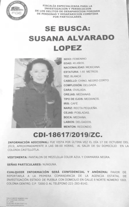 Mujer salió de su casa en Castillotla y un día después la hallaron muerta en La Libertad