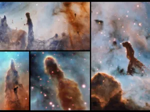 Astrónomos descubre pilares de destrucción en la nebulosa Carina