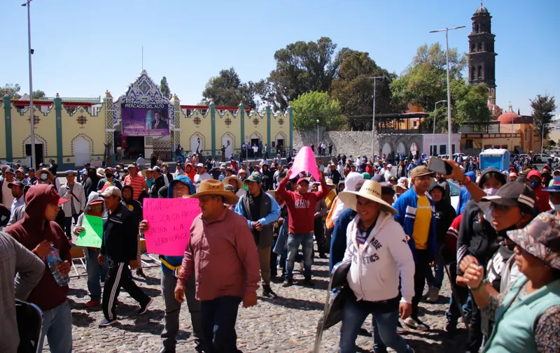 Protestas Frente de Pueblos Productores de Legumbres y Hortalizas de Cholula