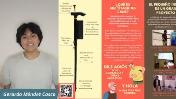 Joven de Atlixco creó un bastón inteligente y busca fondos para poder presentarlo en Londres