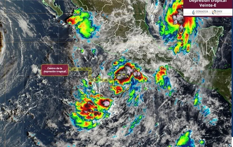 Depresión tropical Veinte-E toma fuerza en el Pacífico; podría convertirse en el huracán Simón