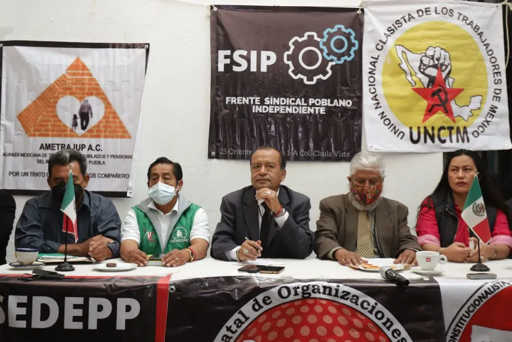 Frente Sindical Poblano Independiente busca apoyar a trabajadores afectados por la contingencia