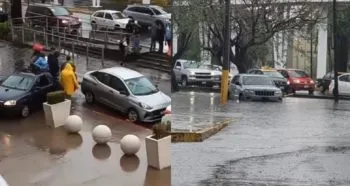 Domingo lluvioso en Puebla inunda vialidades al norte de la capital