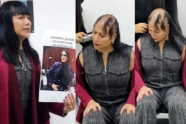 Diputada de Morena se rapa en protesta por dichos transfóbicos de Gabriel Quadri