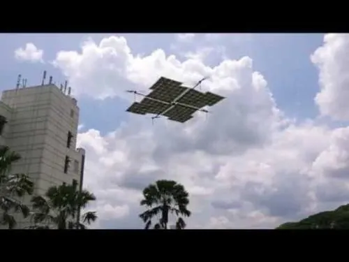 Logran crear un dron que vuela sin baterías