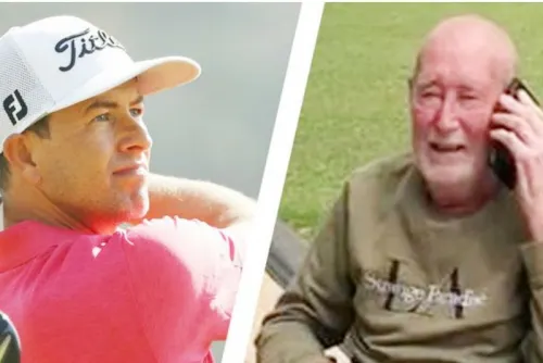 Con llamada telefónica el golfista Adam Scott llena de alegría a Ross Campbell