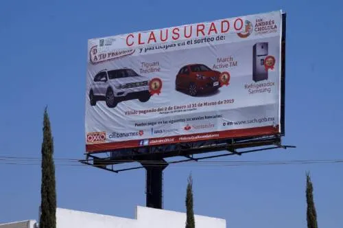 Gobierno del estado da cumplimiento a la normatividad en materia de anuncios espectaculares
