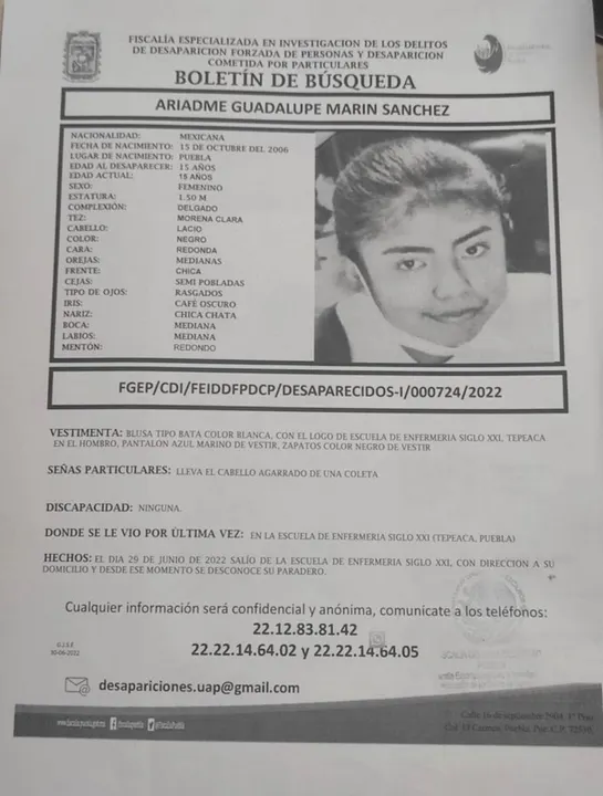 Ahora desaparece quinceañera en cercanías de La Cuchilla