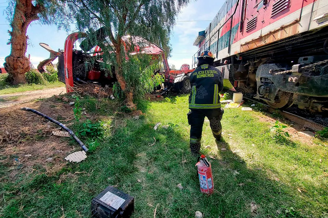 Choque Tren Camion Cuapiaxtla