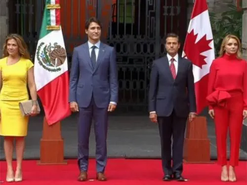 Peña Nieto recibe a Justin Trudeau en Palacio Nacional