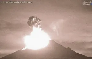 Por explosión del Popocatépetl se espera caída de ceniza