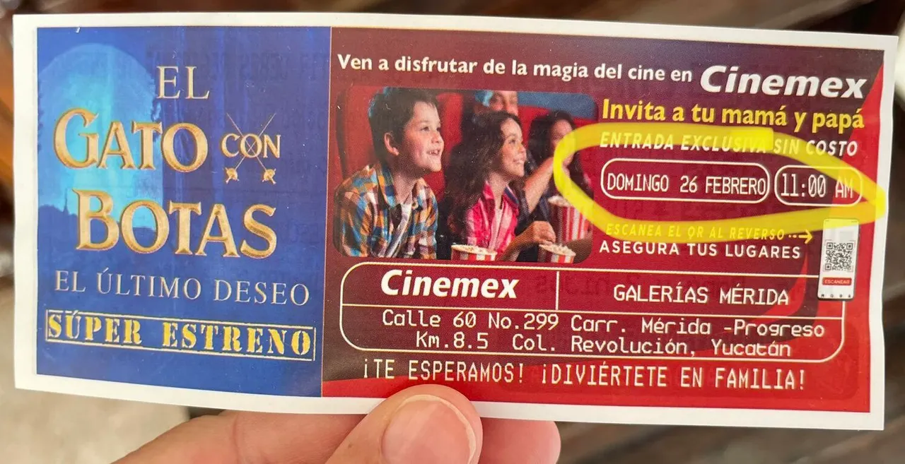Boleto Cinemex