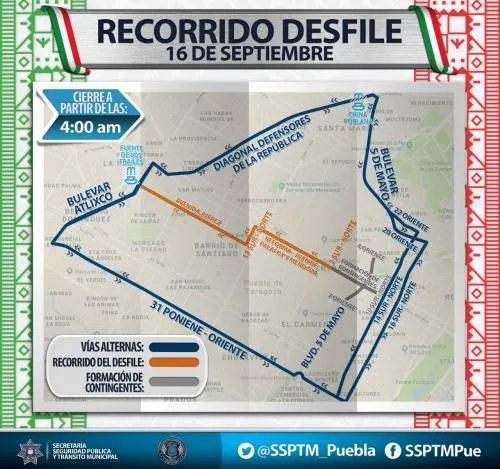 Anuncia gobierno municipal de Puebla operativo de seguridad y vialidad para fiestas patrias