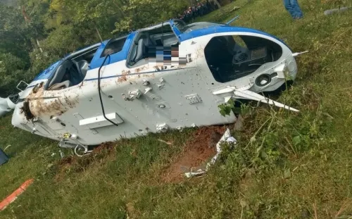 Cae helicóptero en Edomex