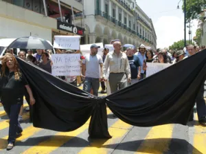 Protestan en Toluca por muerte de fotoperiodista Rubén Espinosa