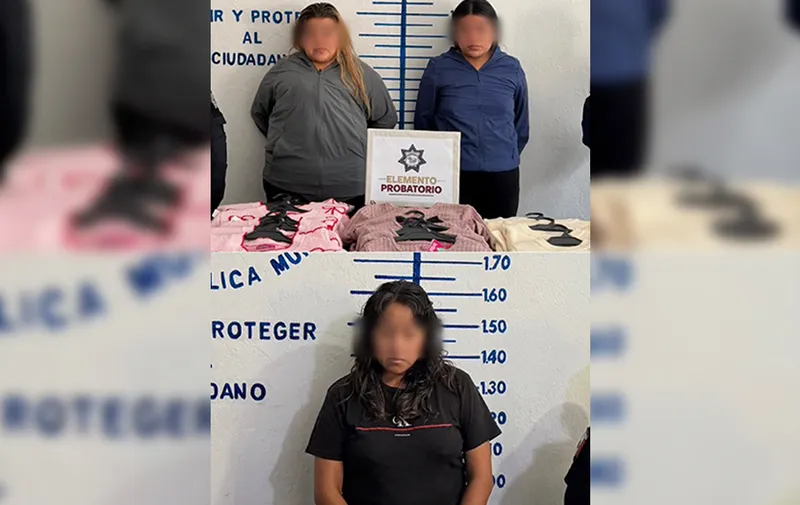 Detienen a tres mujeres por presunto robo a comercios en San Pedro Cholula