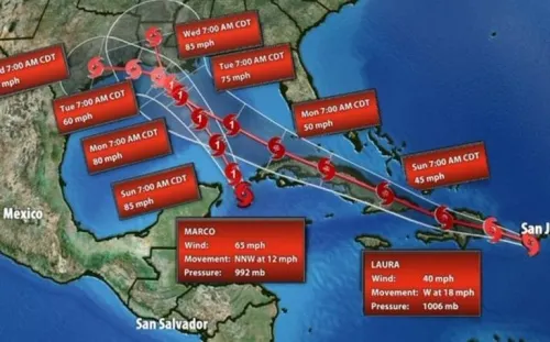 Cierran instalaciones petroleras en el Golfo de México ante paso de ciclones Marco y Laura