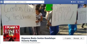 Abren página en Facebook por violencia en Guadalupe Victoria