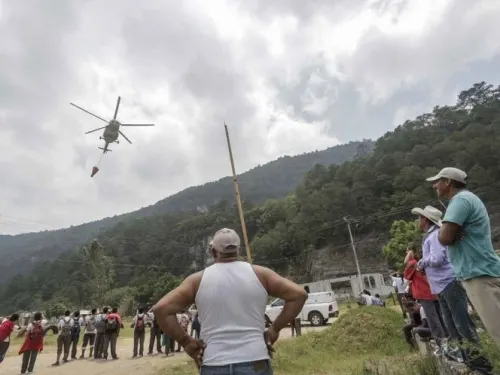 Se desploma helicóptero de la Semar; combatía incendio forestal