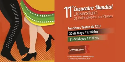 Siete países reunidos en el 11º Encuentro Mundial Universitario de Baile Folklórico en Pareja