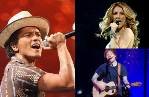Bruno Mars, Ed Sheeran y Céline Dion se alistan para los Billboard
