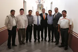 Gali Fayad convive con alcaldes auxiliares