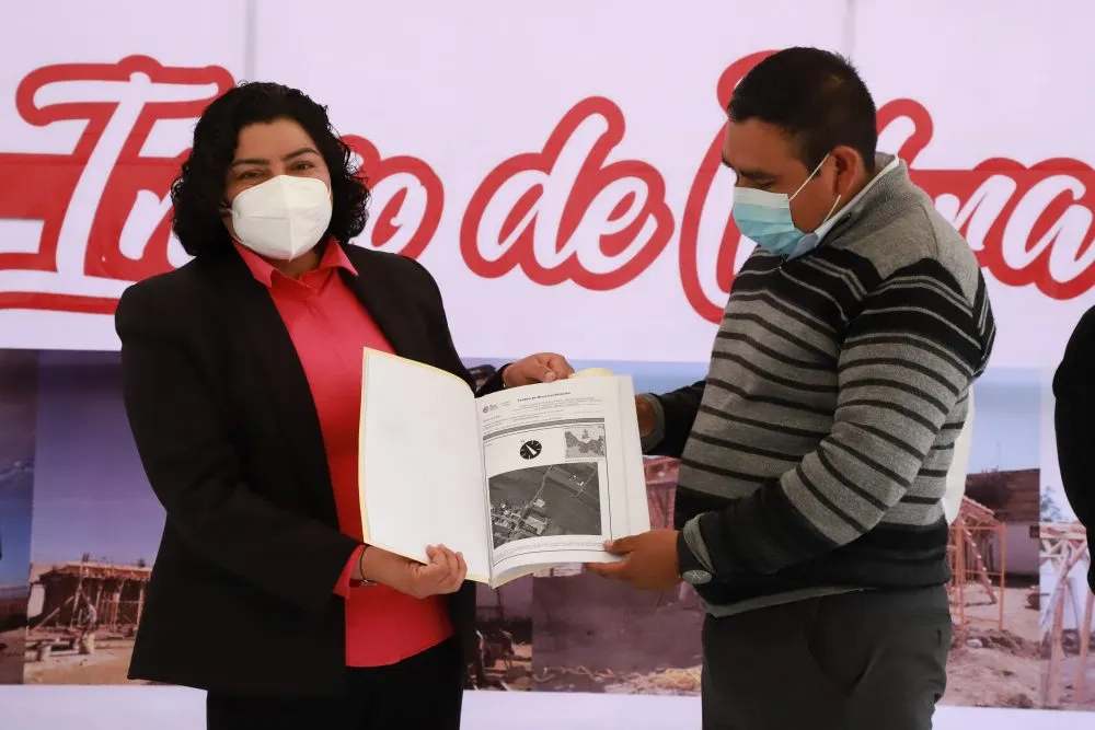 KARINA PÉREZ POPOCA ENCABEZA INICIO DE OBRA DEL PREESCOLAR JUSTO SIERRA EN SAN ANTONIO CACALOTEPEC