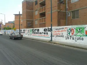 Vecinos sorprenden a sujetos borrando bardas de Graciela Palomares