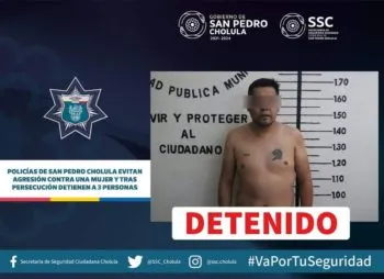 Detienen a un hombre que intentó dar un “levantón” a su expareja, en Cholula