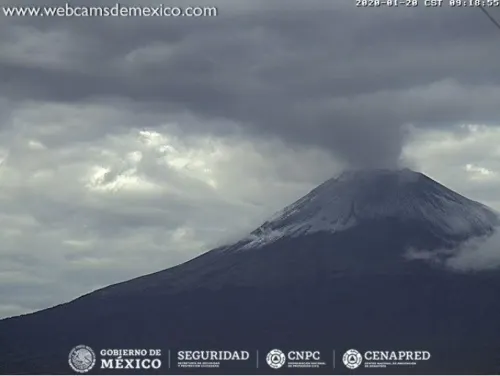 Disminuye actividad del Popocatépetl