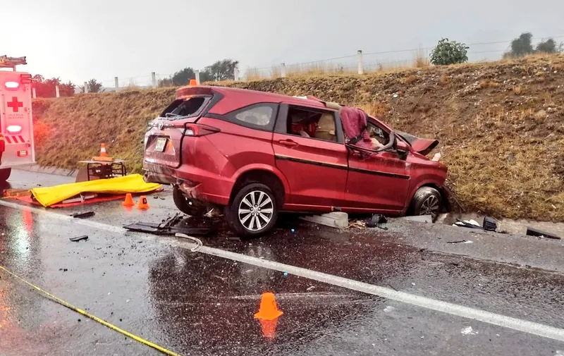 Accidente en la autopista Amozoc-Perote