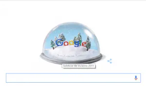 Google festeja con una nevada el inicio del invierno