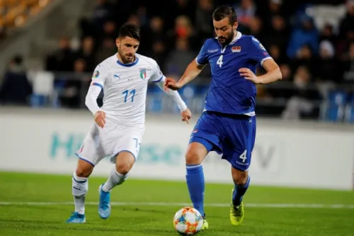 Italia sin problema golea 5-0 a Liechtenstein