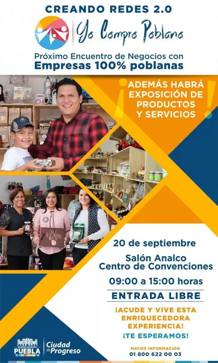 El Ayuntamiento de Puebla invita al próximo encuentro “Yo Compro Poblano” Creando Redes