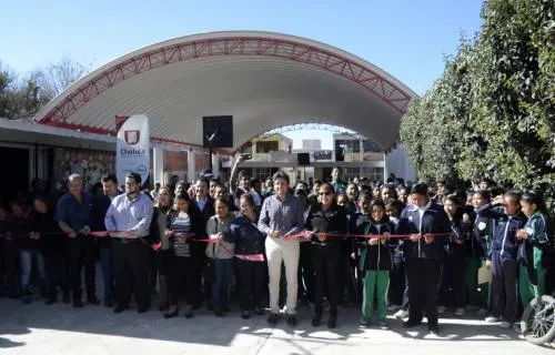 Estrena domo telesecundaria Carmen Serdán de San Pedro Cholula