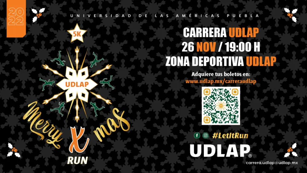 Experiencia deportiva, festival musical y mucho más, en Merry Xmas Run Carrera UDLAP 2022