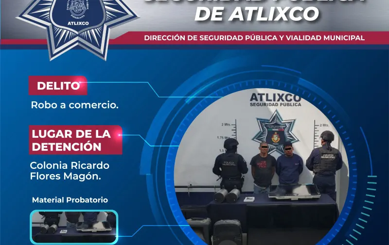 Detenidos Policía de Atlixco