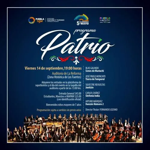 Con programa “Patrio”, la Filarmónica 5 de Mayo conmemora la Independencia de México